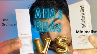 The ordinary vs minimalist skin peeling solution|AHA’s, BHA’s , pHA’s | review / how it works