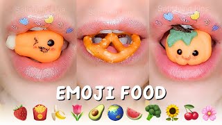 1 Hour Satisfying ASMR Eating EMOJI FOOD CHALLENGE Mukbang Compilation 먹방