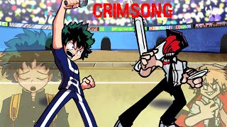 FNF Crimsong But It's Deku Vs Chainsawman