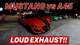 Mustang vs A45 vs BMW M4 Genting Night Drive - CRAZY LOUD EXHAUST!