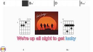 DAFT PUNK Get lucky FCN GUITAR CHORDS & LYRICS