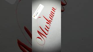 Copperplate calligraphy, tutorial: how I write your name #muskaan