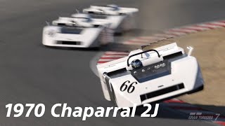 GT7 Laguna Seca GT Sophy AI Chaparral 2J 70' Gameplay (4k60fps)