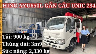 Đánh Giá Chi Tiết HINO 1 Tấn 9 Thùng Lửng Gắn Cẩu UNIC 234 Nhập Khẩu | HINO XZU650L 1 Tấn 9