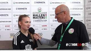 Ayleen Ehlendt (SSV Rhade) zum Gütersloher Hallenmasters 2024 um den Germeta-Cup