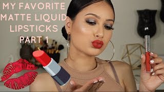 MY FAVORITE MATTE LIQUID LIPSTICKS + SWATCH PARTY| TANIAXO