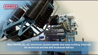 Multiaxial/EL-32, electronic double needle bed warp knitting machine for multi-axial fabrics