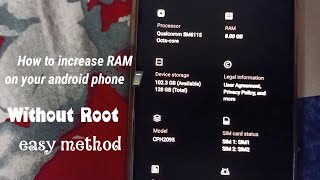 How to increase ram on your android phone.|| Ram expention ||