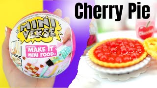 Unboxing and Making Mini Verse Make it Mini Food S1 Cafe Cherry Pie