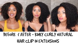 How To Blend Kinky Curly Clip In Hair Extensions for More Volume & Length ft Betterlength Hair