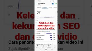 kelebihan dan kekurangan SEO dan oplos vidio