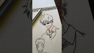 gojo drawing 😍|| jujutsukasen drawing || anime drawing || #drawing #art #anime #shorts #animeedit