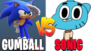 Sonic VS Gumball ZERO IN 4K Warning very cool!