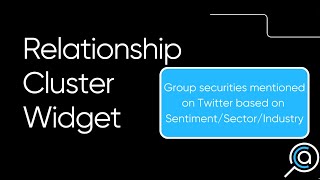 Relationship Cluster Widget Introduction