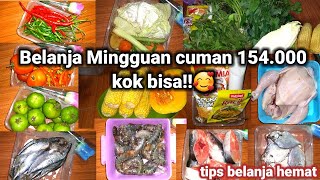 tips dan trik belanja mingguan cuma 154.000 ribu doang,