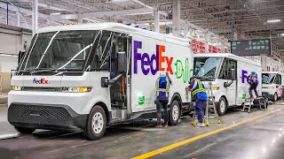 How They Build The Brand New FedEx Electric Vans Inside Massive Factory