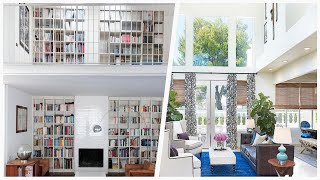 75 White Living Room Library Design Ideas You'll Love ☆