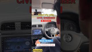 Road Trip With Civil Engineer | Civil Engineering Memes | Engineering Shorts| Safe driving | TeamMCQ