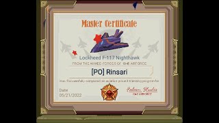 1945 Air Force Lockheed F-117 Nighthawk Master Certificate