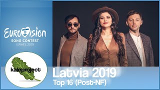 Latvia ESC Selection (Supernova) 2019 Top 16 With Comments (After Show)