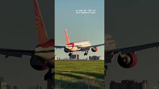 Air India Boeing 777-300ER landing at Toronto Pearson Airport