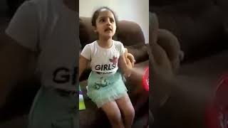 frustrated cute little girl complaing about online classes| adorable kid| metured mind