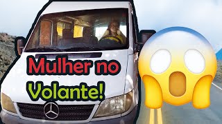 Mulher no Volante -  Aprendendo a dirigir uma Van Sprinter - Motorista Mulher dirigindo motorhome