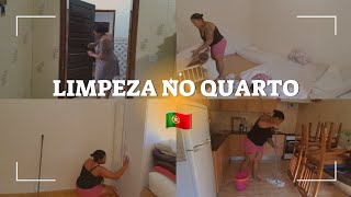 LIMPEZA NO QUARTO + TROQUEI ROUPAS DE CAMA...🇵🇹