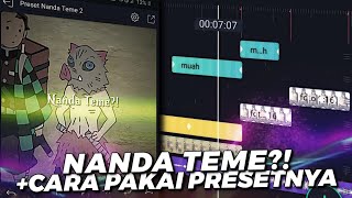 PRESET NANDA TEME 2 | LAGU DJ REMIX X SUARA INOSUKE | PRESET XML KECE PARAH