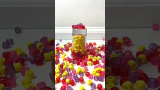 Very Satisfying and Relaxing  Crunchy Colorful Kinetic Sand Cutting vs Beads Part 133 #ASMR #shorts