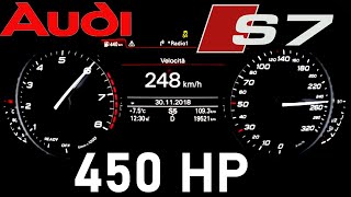 450 HP Audi S7 4.0 TFSI Acceleration 0-100 km/h & 0- 200 km/h (TUNED)