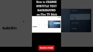 How to CHANGE SUBTITLE TEXT BACKGROUND on Fire TV Stick #shorts #shortvideo #firetv