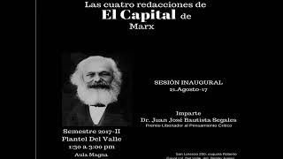 Juan José Bautista Segales - Las cuatro redacciones de El Capital de Marx (Sesión 4 - 2017-II)