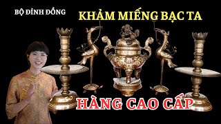 Bộ đỉnh đồng khảm tam khí màu đẹp theo năm tháng mà giá còn đẹp hơn