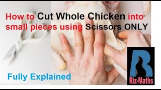 Chicken cutting at Home Kitchen