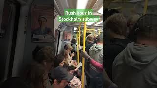 Stockholm subway in Rush hour #shorts #stockholm #subway #rushhour