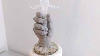 Sculpting Clay Hand Holding Sword