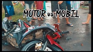 Kecel4kaan di jalan tabr4kan motor dan mobil I MOTOVLOG BANJAR PATROMAN