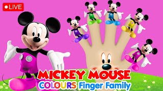 🔴 LIVE! MICKEY Colours FINGER FAMILY - Nursery Rhymes & Kids Songs