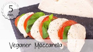 Veganer Mozzarella selber machen - Mozzarella Vegan Rezept mit Cashew & Flohsamen | Vegane Rezepte