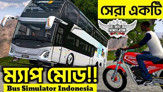 offroad map in bus simulator indonesia || hill map mod bussid || village map mod bussid || new map