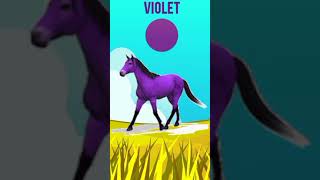 Learn Colors With Horses, Animals ! Colourful Animals Video #colors #shorts #animals #sorts