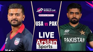 Live United States vs Pakistan 11th Match Group A Live Cricket Score Commentary Arslan Sports