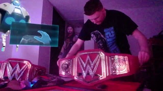 How to take a wwe universal championship replica of side plates