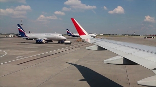 Aeroflot A320 Sharklets Moscow Sheremetyevo-Oslo Safety, Takeoff, Inflight, Landing in hail storm