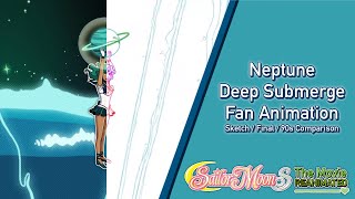 DEEP SUBMERGE! (Fan Made / Sketch / Comparison) Animation for Sailor Moon S: Hearts In Ice