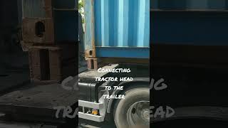 Connecting tractor head to the trailer #shorts #tractorvideo #tracking #subscribe