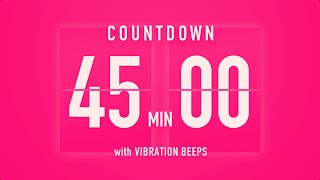 45 Minutes Countdown Flip Clock Timer / Vibration Beep 💓