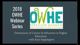 Dimensions of Culture and Influences in Higher Education