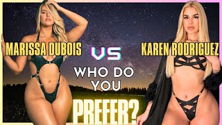 Karen Rodriguez or Marissa Dubois?🔥 Who do you prefer? Battle of the top models!